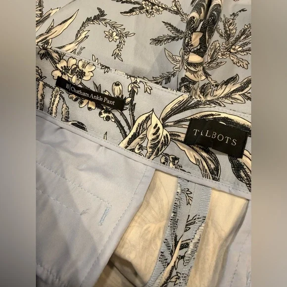 EUC Talbots Chatham Ankle Pants – Etched Toile – Size 10 - Picture 6 of 10